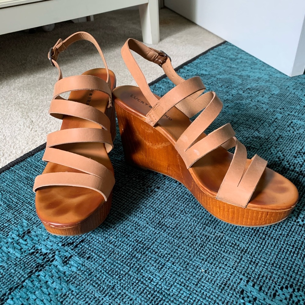 Lucky Brand Marinaa Tan Wedge